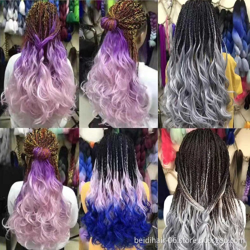 24inch Big Deep Wave Crochet Hair Extension Prestretched Synthetic Sea Body Wave Braiding Hair